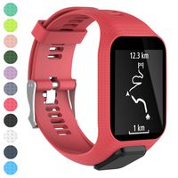 Watbro Band Compatible with Tomtom Runner 2/3 Series, Spark 3, Golfer 2, Adventurer, Silicone Replacement Runner Watch Band Strap Wristband for Women Men