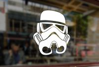 25 Centimeters White Storm Trooper Helmet Helm Starwars Vinyl Stickers Funny Decals Bumper Car Auto Computer Laptop Wall Window Glass Skateboard Snowboard