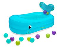 Infantino Whale Bubble Inflatable Bath Tub and Ball Set