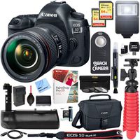 Canon EOS 5D Mark IV 30.4 MP Full Frame CMOS DSLR Camera + EF 24-105mm f/4L IS II USM Lens + Accessory Bundle