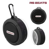 Portable Waterproof Bluetooth Wireless Speaker-with 5W Driver, Built-Mic, Suction Cup, Hands-Free Speakerphone Perfect for Camping, Sports, Beach, Shower, Pool Party(Black)