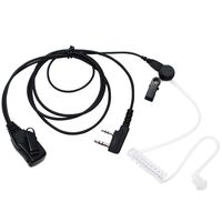 Replacement for Kenwood TK-3312 FBI Earpiece with Push to Talk (PTT) Microphone - Acoustic Earphone Compatible with Kenwood TK-3312 Radio - Headset for Security and Surveillance