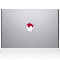 The Decal Guru 2052-MAC-15P-DR Mohawk Punk Rocker Decal Vinyl Sticker, Red, 15" MacBook Pro (2015 & Older)