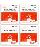 Molex -4 Complete Set - (2 Circuit) w/18-24 AWG, Wire Connector - Mini-Fit Jr