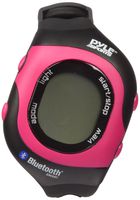 Bluetooth Fitness Heart Rate Monitor - Smart Digital Sports Wrist Watch Activity HR Tracker w/Chest Strap, Timer, Alarm, Sync, Used in Exercise or Running, for Men and Women - Pyle PSBTHR70PN (Pink)