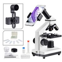 1000x Compound Microscope for Students with Prepared Slides Kit Suitable for School Teaching, Biological Research and Homeschool Learning Nature MAXLAPTER