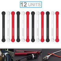 Cloop Magnetic Cable Keeper, 12 X-Large Pack (Assorted Colors). Ideal Cord Organizer Cable Management for Home Appliances Electronics Power Adapters Extensions