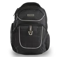 Perry Ellis Men's P13 Business Laptop Backpack with Tablet Pocket, Black, One Size