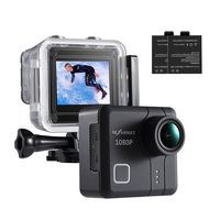 NEXGAGDET Action Cam 14MP 1080P Waterproof Sports Camera 170 Degree Ultra Wide-Angle Lens, 2 Pcs Rechargeable Batteries