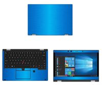 Decalrus - Protective Decal for Lenovo ThinkPad Yoga L390 (13.3" Screen) Laptop LITE Blue Texture Brushed Aluminum Skin case Cover wrap BAlenovoTnkpdYg_L390LiteBlue