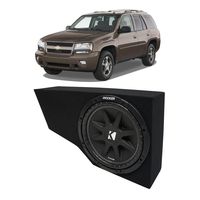Compatible with 2002-2009 Chevy Trailblazer Kicker Comp C12 Single 12" Custom Sub Box Enclosure New - Final 4 Ohm