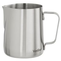 VonShef Stainless Steel Milk Pitcher Suitable for Coffee, Latte & Frothing Milk, Available in 12-Oz, 20-Oz and 32-Oz sizes