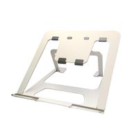 Lofekea Foldable Aluminum Laptop Stand Ventilated Portable Ergonomic Notebook Riser for Desk,Multi-Angle Adjustable Portable Anti-Slip Mount for 10"-15.6" MacBook, Office Laptop, Tablet (Silver)