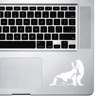 StickAny Palm Series Basset Hound Sticker for MacBook Pro, Chromebook, and Laptops (White)