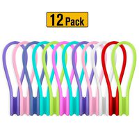 Joseche Reusable Magnetic Cable Ties Cord Organizers - 12 Pack Cord Ties Cable Organizers Unique Gadgets for Cable Management and Organization,Hanging & Holding Stuff,Fidgeting,or Just for Fun