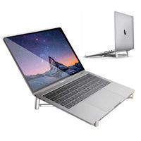 Laptop Desktop Stand, MacBook Pro Adjustable Laptop Sand, INNOMAX Portable Cooking Stand Holder for MacBook Pro/Air, Dell XPS, HP, All Laptops from 11"17"-Silver