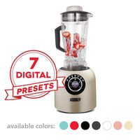 Dash DPB500CH Chef Series Blender with Stainless Steel Blades + Digital Display for Coffee Drinks, Frozen Cocktails, Smoothies, Soup, Fondue & More, 64 oz, Champagne