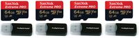 64GB Sandisk Extreme Pro 4K Memory Card for Gopro Hero 6, Fusion, Hero 5, Karma Drone, Hero 4, Session, Hero 3, 3+, Hero + Black - UHS-1 V30 64G Micro SDXC (4-(Pack))