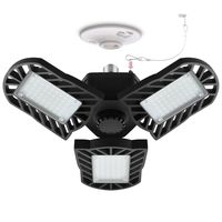 LED Garage Light E26 Screw Base,Hansang 60W Deformable LED Lamp 6000K Daylight 6000LM LED Shop Light,Adjustable Aluminum Panels 360 Degree for Shop,Barn,Warehouse (NO MotionActivated)