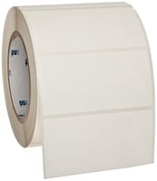 Brady THT-55-424-1 4" Width x 2" Height, B-424 General Purpose Paper, Matte Finish White Thermal Transfer Printable Label (1000 per Roll)