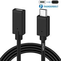Thunderbolt 3 USB-C Extension Cable, DISDIM USB 3.1 Type C Charging, Audio/Video Transfer and Data Sync Extend Adapter Cord [183cm/6FT] Compatible with MacB00k Pro, Nintendo Switch and USB C HUB