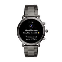 Fossil Gen 5 Carlyle HR Heart Rate Stainless Steel Touchscreen Smartwatch, Color: Smoke (Model: FTW4024)