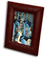 Dacasso Mocha Leather Picture Frame, 4 by 6-Inch