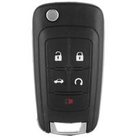 ECCPP Replacement for 1X 5 Buttons Replacement Uncut Keyless Entry Remote Control Flip Folding Car Key Fob Shell Case for Buick Chevy GMC OHT01060512