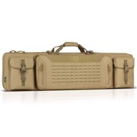 Savior Equipment Urban Warfare Tactical Double Carbine Long Rifle Bag Gun Case Firearm Backpack w/Pistol Handgun Case - 55 Inch Flat Dark Earth Tan