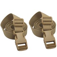 XTACER (Set of 2 Backpack Accessory Strap Luggage Straps Cover Strap Sleeping Bag Strap with Buckle (TAN - Release Buckle Straps)