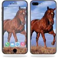 MightySkins Skin Compatible with Apple iPhone 8 Plus - Horse | Protective, Durable, and Unique Vinyl Decal wrap Cover | Easy to Apply, Remove, and Change Styles | Made in The USA
