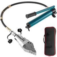 Happybuy Hydraulic Flange Spreader 12T Manual Hydraulic Flange Separator Integral Split type 81mm Flange Wedge 6mm/0.24in in in Tip Thickness Splitter With Pump For Commissioning And Dismantling