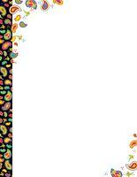 Barker Creek 8-1/2 x 11" Designer Computer Paper, Neon Paisley, 50-Sheets (LL-728)