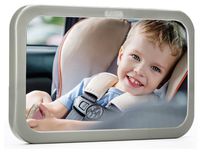 Back Seat Mirror - Baby & Mom Rear View Baby Mirror - Easily Watch Your Precious Child in-Car - Adjustable, Convex and Shatterproof Glass