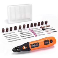 TACKLIFE Cordless Rotary Tool Lite 3.7V Three Speed with 31 Accessories, Perfect for Nail Polishing and Light Duty, USB Charging Cable-PCG01B