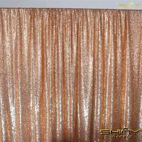 Rose Gold Backdrop Curtain 4FTx7FT Photo Backdrop Sequins Shimmer Curtains for Backdrop-0726E