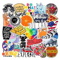 40-Pcs PVC Stickers Vinyl Ins Mix Laptop Car Decals Waterproof Sunlight-Proof Durable for Cars Motorbikes Luggage Skateboard Decor