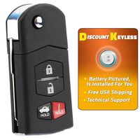 Discount Keyless Car Remote Entry Replacement Uncut Flip Ignition Key Fob for Mazda 6 RX-8 KPU41788