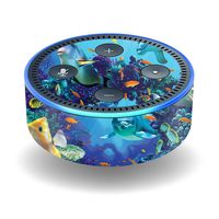 MightySkins Skin Compatible with Amazon Echo Dot (2nd Gen) - Ocean Friends | Protective, Durable, and Unique Vinyl Decal wrap Cover | Easy to Apply, Remove, and Change Styles | Made in The USA