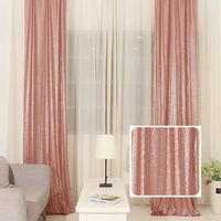 TRLYC 2FTx8FT Blush Backdrop Curtains Panels Weddings Sequin Window Drapes Two Panels