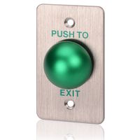 Exit Button, ZOTER Push Release Door Switch Press to Exit 304 Stainless Steel for DIY Access Control  Security System Green Rectangle