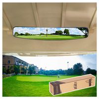 10L0L 16.5" Extra Wide 180 Degree Panoramic Rear View Mirror for Golf Carts EzGo Yamaha
