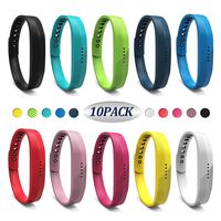 Wekin Replacement Wrist Band Compatible for Fitbit Flex 2, Soft Silicone Accessory Wristband Strap for Flex 2 Sports Classic Fitness Tracker