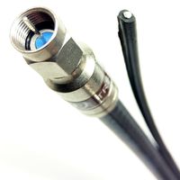 65ft AERIAL MESSEGNER RG11 COAXIAL CABLE 75 Ohm UL ETL BRASS COMPRESSION CONNECTOR UHF VHF HDTV ANTENNA CABLE TV LOW LOSS 4X THICKER CORE COMPARE TO RG6 Assembled in USA by PHAT SATELLITE INTL