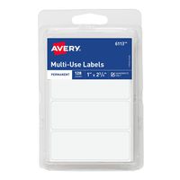 Avery All-Purpose Labels, 1 x 2.75 Inches, White, Pack of 128 (6113)