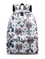 Yanaier Stylish Backpack for Teens School Backpack Bookbags College Laptop Satchel Travel Daypack Cat-1