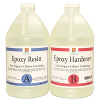 EPOXY Resin Crystal Clear 1 Gallon Kit. for Super Gloss Coating and TABLETOPS