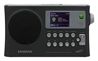 Sangean All in One Compact Portable Digital WiFi Internet Radio with Built-in Speaker, Earphone Jack, Dual Alarm Clock, Plus 6ft Aux Cable to Connect Any Ipod, Iphone or Mp3 Digital Audio Player