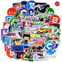 Programming Stickers for Laptop(108PCS)-Programming Stickers of Front-end dev,Back-end Languages Stickers for Software Developers, Engineers, Hackers, Programmers, Geeks, and Coders