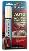 Car Paint Marker Pens Auto Writer White - Wide Tip - All Surfaces, Windows, Glass, Tire, Metal - Any Automobile, Truck or Bicycle, Water Based Wet Erase Removable Markers Pen